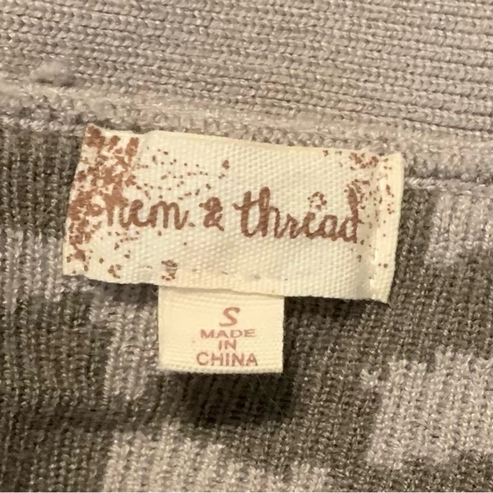 Hem And Thread Small Camo Open Front Sweater - image 7